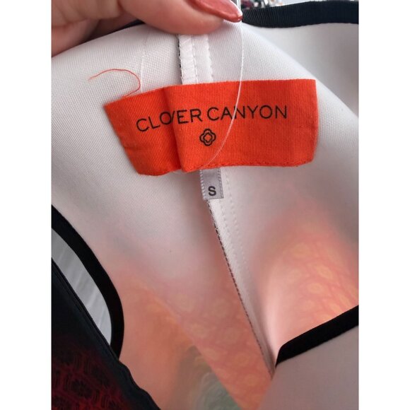 CLOVER CANYON Multicolor Scuba Style Cocktail Dress Size Small - Picture 10 of 10